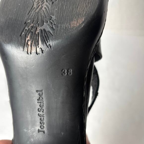 Josef Seibel Marissa Black Leather Mary Jane Heel Pump Shoes Size US 7-7.5 - Picture 8 of 10